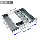expandable flatware drawer organizer for kitchen